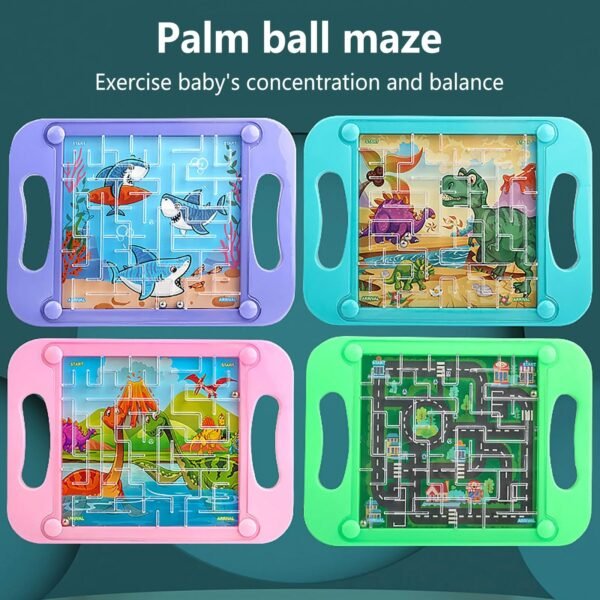 Maze Puzzle Double Balance Ball Board Game For Kids Brain Game Children 3D Educational Toy Ben 10 Frozen Designs