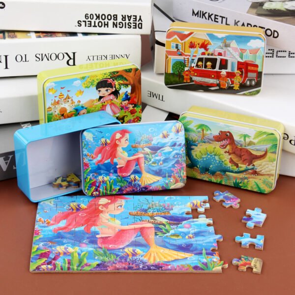 60 Pieces Wooden Puzzle Toys