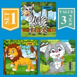 3D Jigsaw Puzzle Educational Toy For Children Cartoon Animal Vehicle Intelligence Puzzles